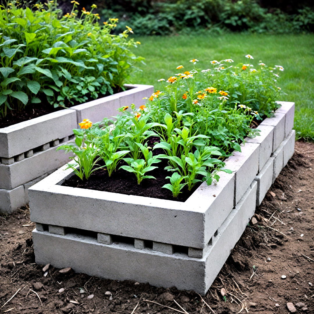 low cost cinder blocks - 25 Inexpensive Raised Garden Bed Ideas