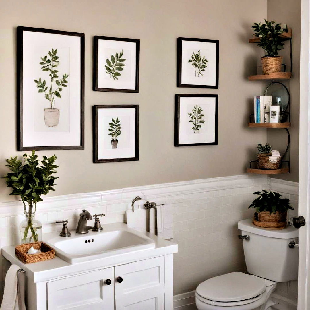 low cost diy artwork - 25 Small Bathroom Ideas on a Budget
