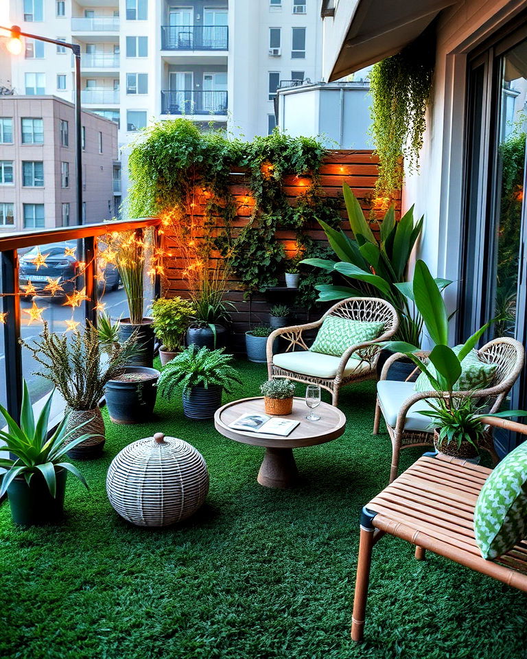 low maintenance artificial grass - 25 Balcony Flooring Ideas