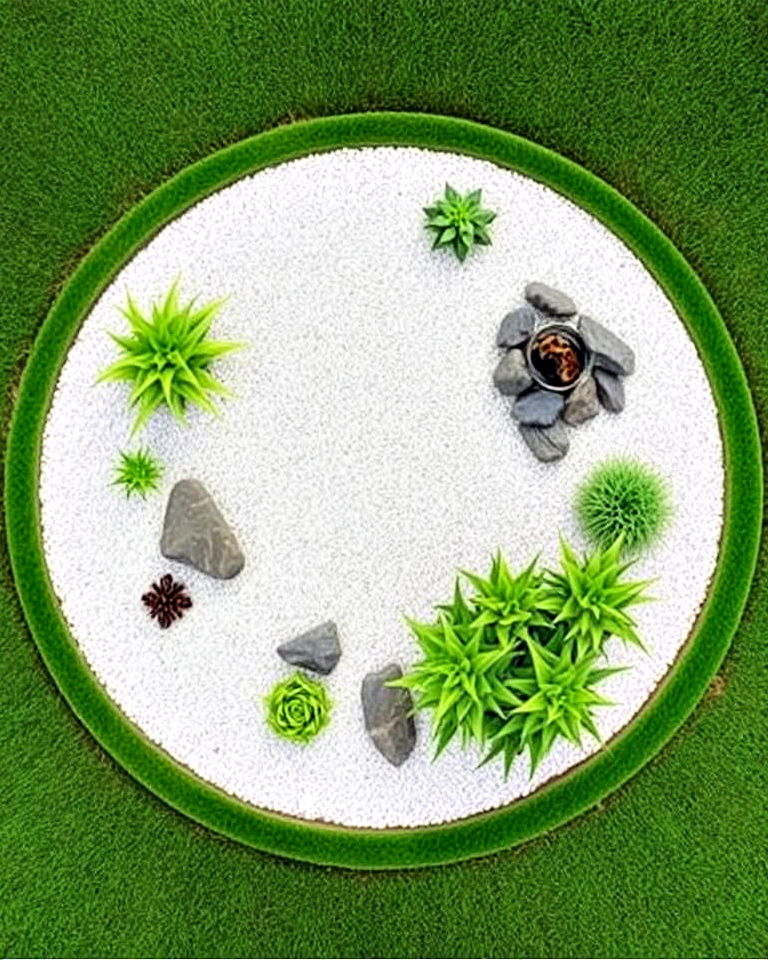 low maintenance circular zen garden - 20 Circular Lawn Garden Designs