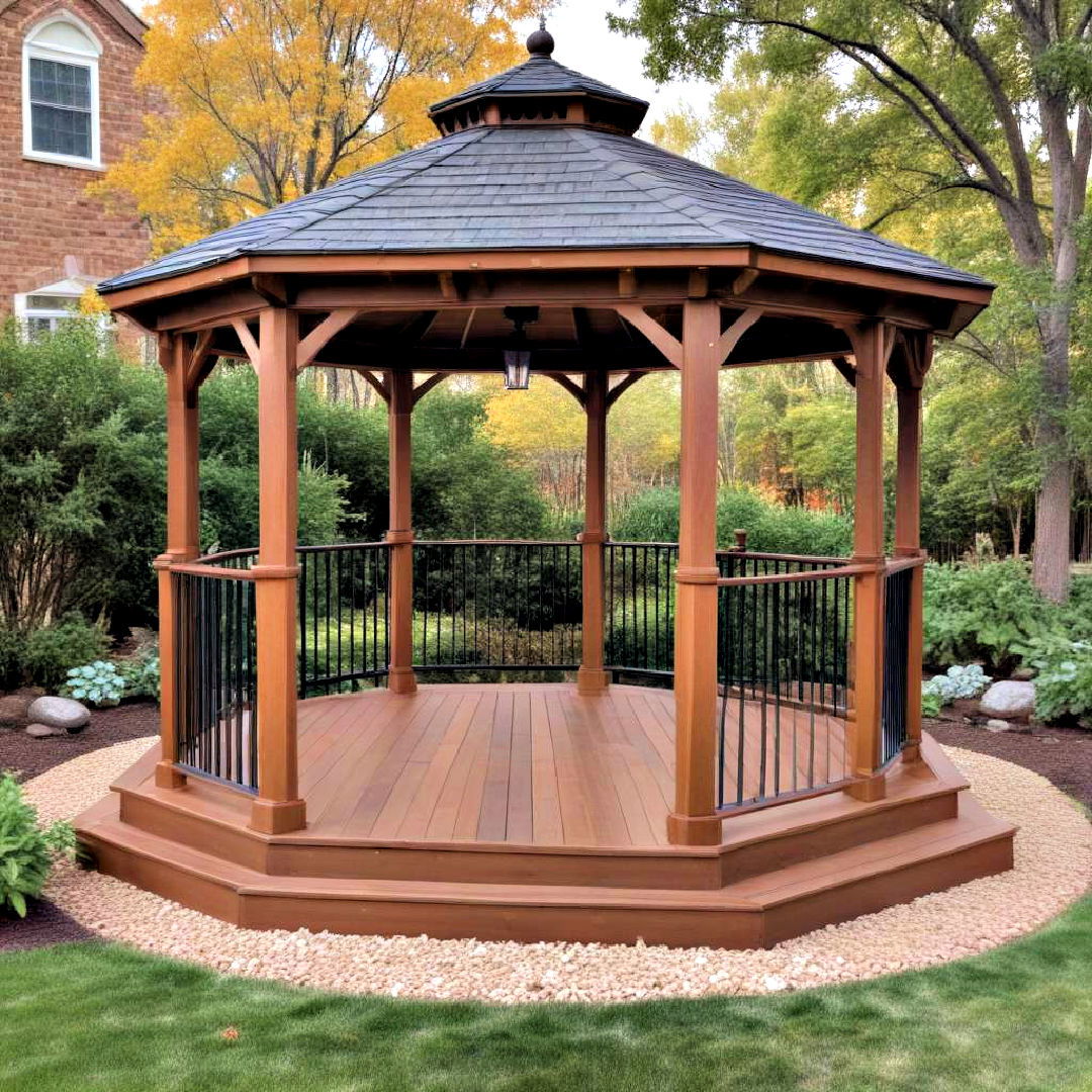 low maintenance composite deck gazebo - 40 Gazebo Design Ideas