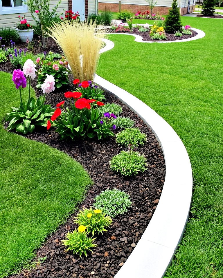 low maintenance concrete garden edging - 25 Concrete Landscaping Ideas
