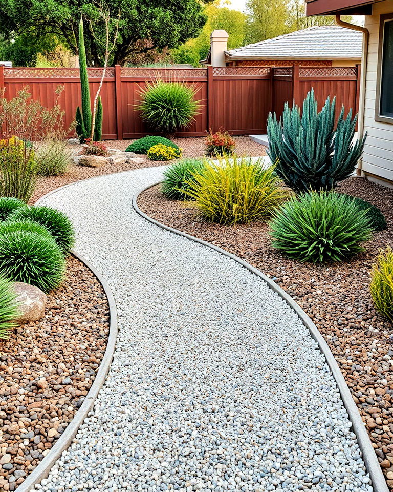 low maintenance curved crushed granite walkway - 25 Curved Walkway Ideas
