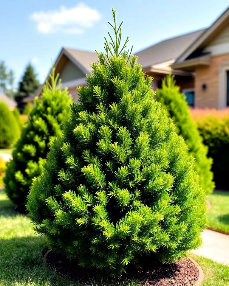 low maintenance dwarf alberta spruce - 30 Small Trees for Front Yard