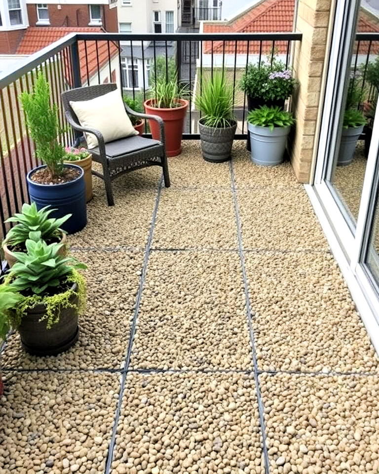 low maintenance gravel decking for a rustic look - 20 Balcony Deck Ideas