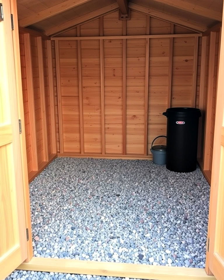 low maintenance gravel flooring - 20 Shed Floor Ideas