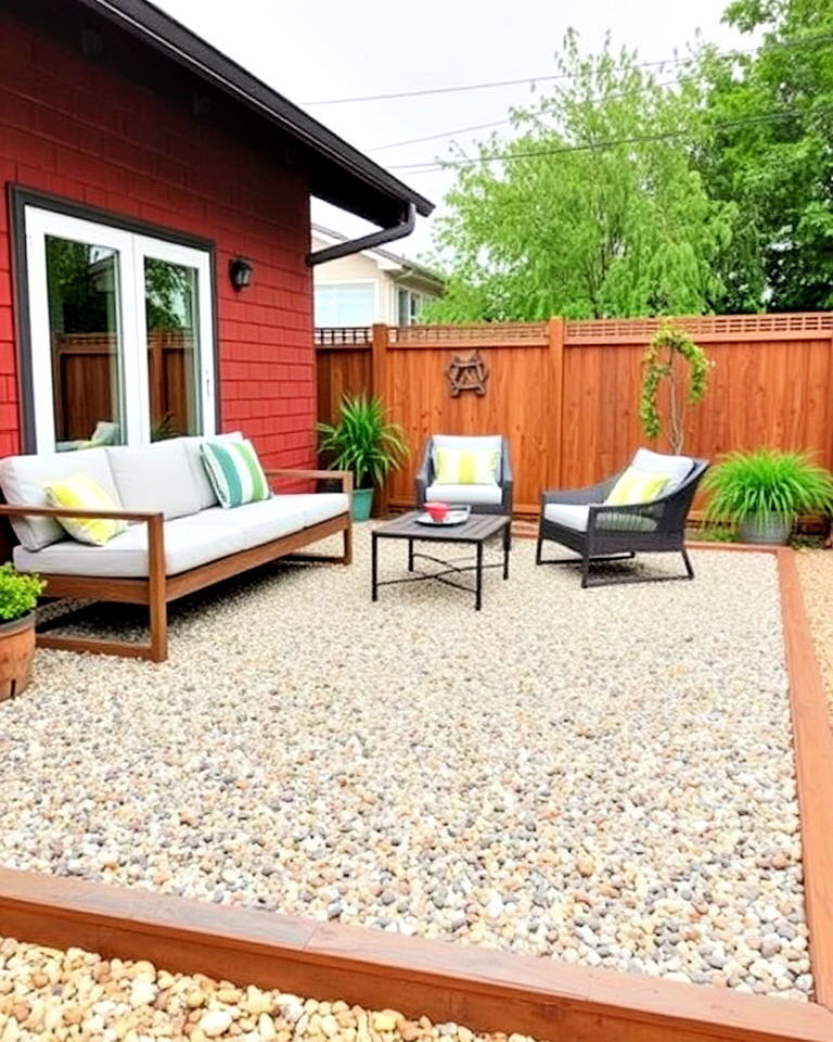 low maintenance gravel patio deck - 30 Backyard Deck Ideas on a Budget