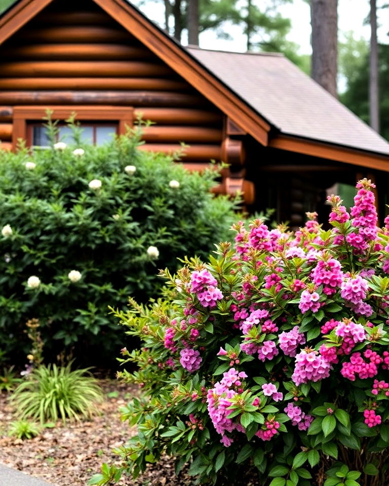 low maintenance native shrubbery - 25 Log Cabin Landscaping Ideas