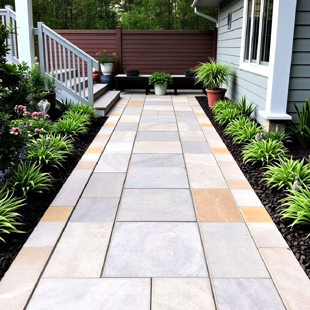 low maintenance porcelain pavers walkway - 30 Paver Walkway Ideas