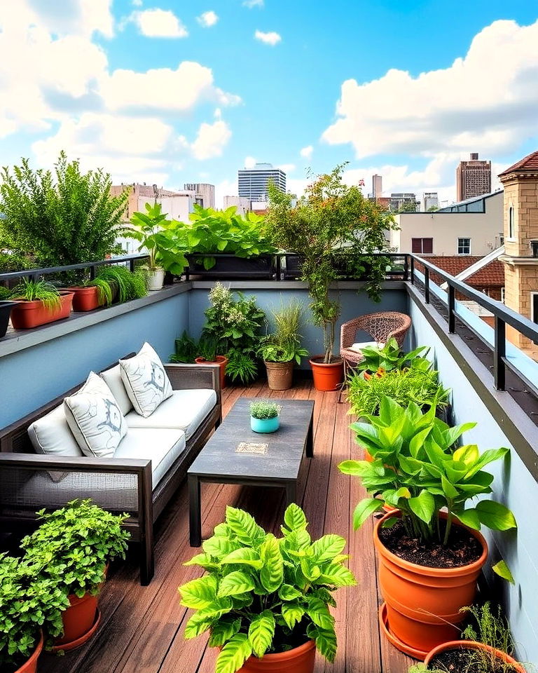 low maintenance rooftop garden oasis - 30 Residential Rooftop Design Ideas
