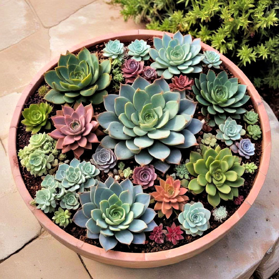 low maintenance succulent garden - 30 Flower Garden Ideas