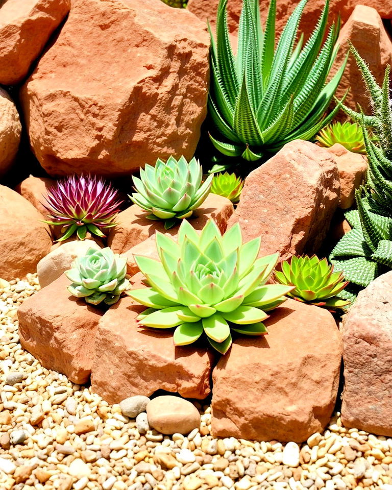 low maintenance succulent rock garden - 25 Mexican Garden Ideas