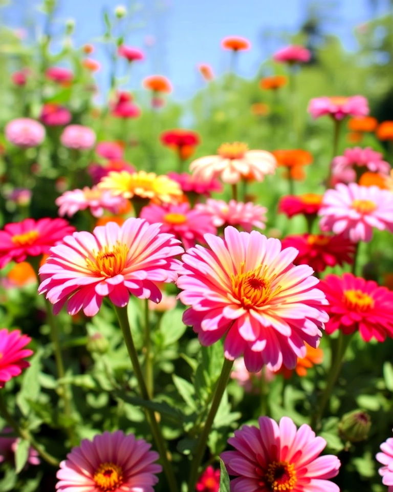 low maintenance sunlit garden patches - 25 Zinnia Garden Ideas