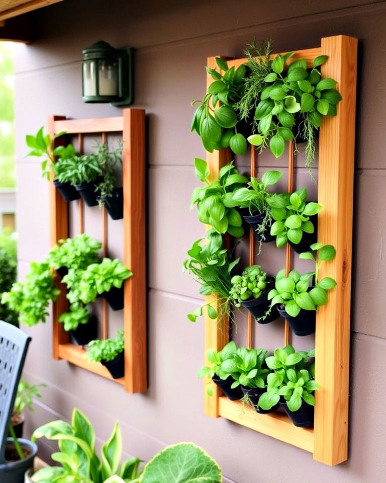 low maintenance vertical herb wall - 40 Vertical Garden Ideas