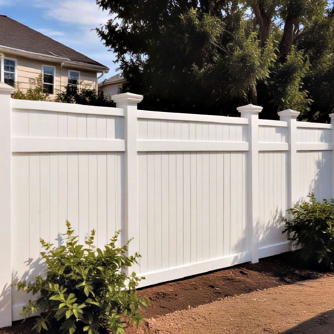low maintenance vinyl privacy fence - 25 Decorative Fence Ideas