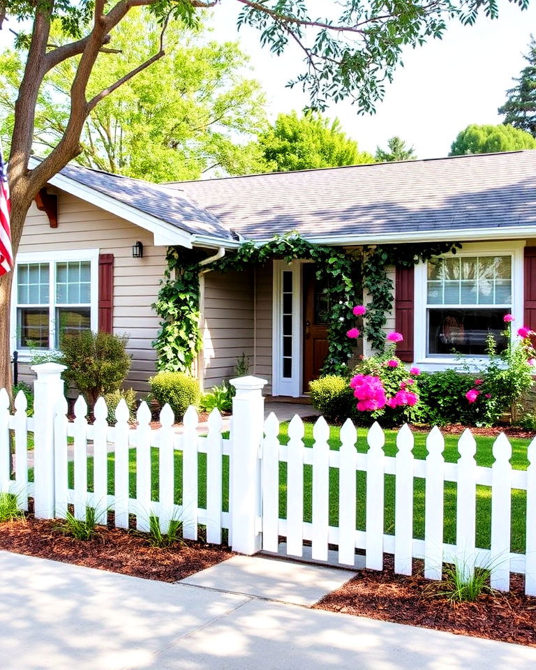 low profile decorative fencing - 40 Curb Appeal Inspiration for Ranch Homes