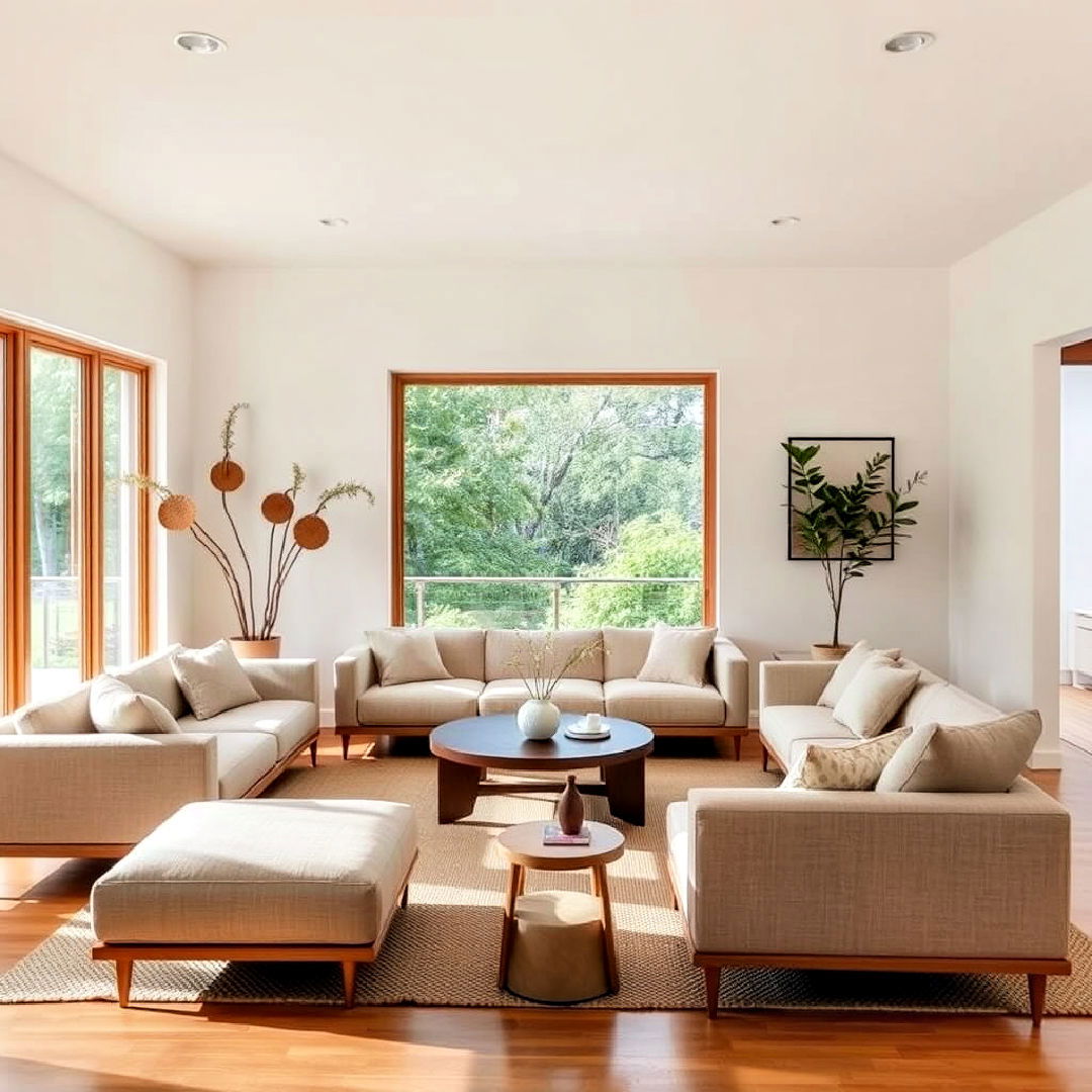 low profile modular seating ideas - 25 Organic Modern Living Room Design Ideas