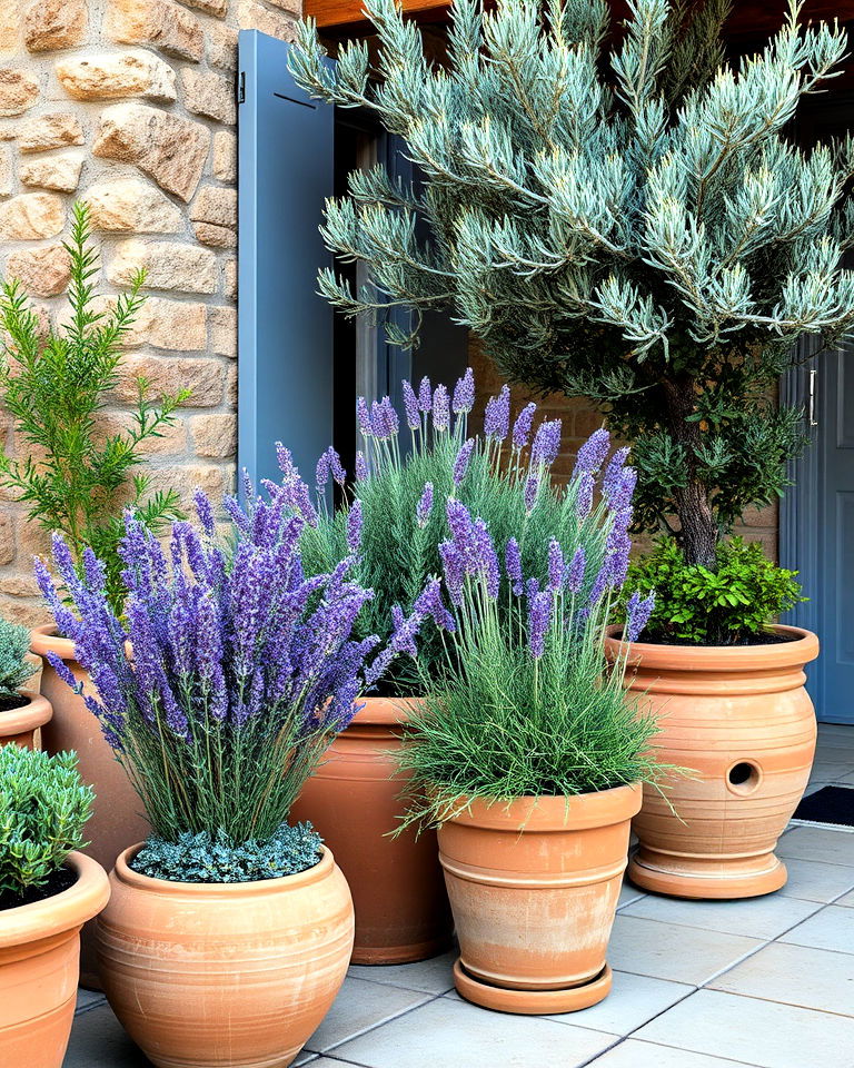 lush mediterranean plants for patio - 25 Mediterranean Patio Ideas