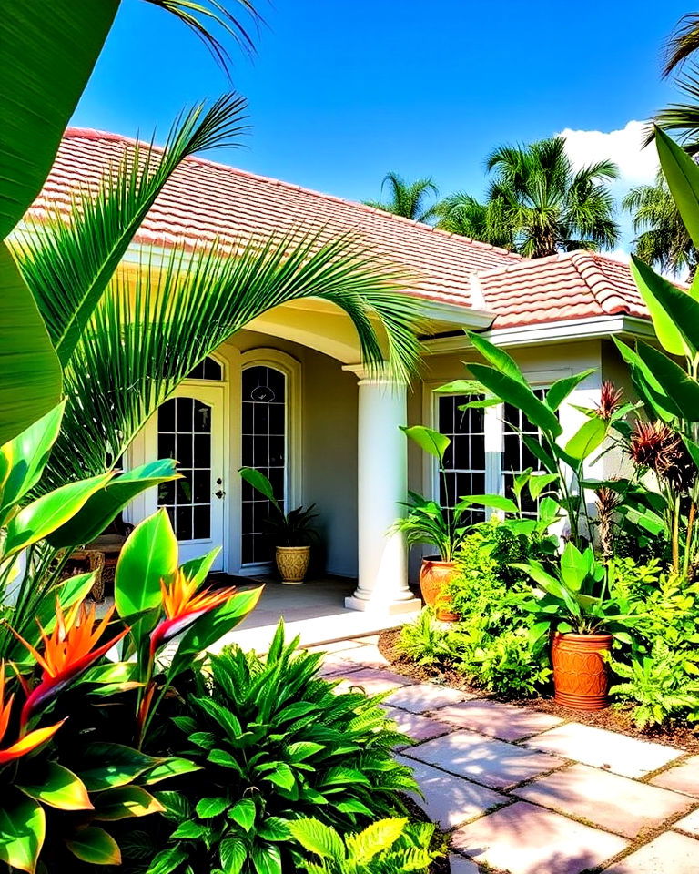 lush tropical landscaping - 25 Florida Home Decor Ideas