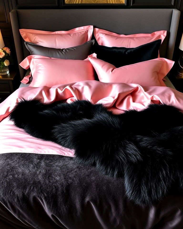 luxurious bedding layers - 30 Baddie Room Ideas