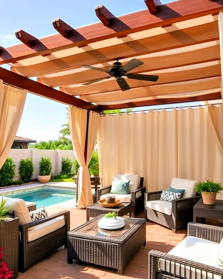 luxurious cabana style pergola - 40 Shade Ideas