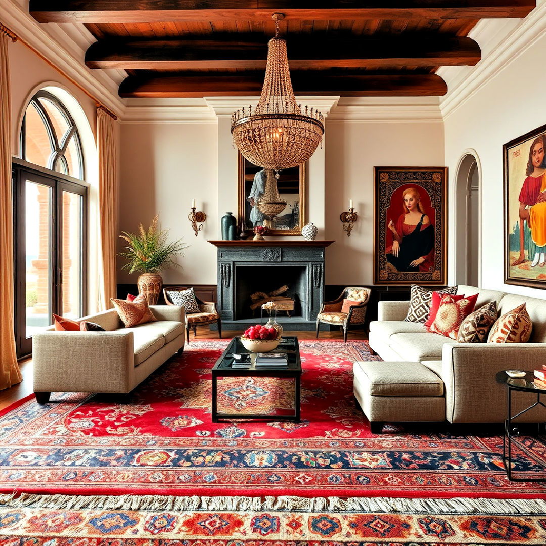 luxurious carpet for maximalist decor - 30 Maximalist Decor Ideas