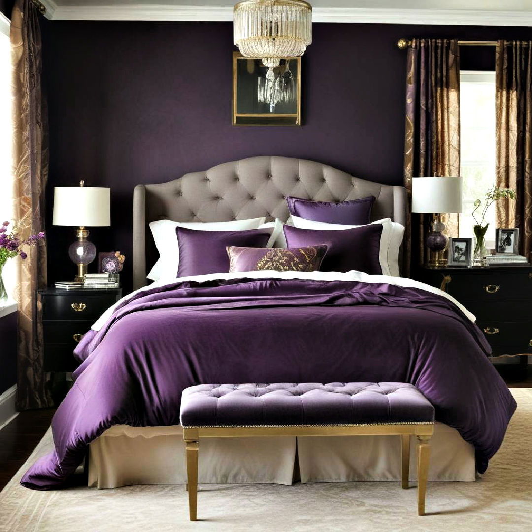 luxurious deep jewel tones - 25 Dark Bedroom Ideas