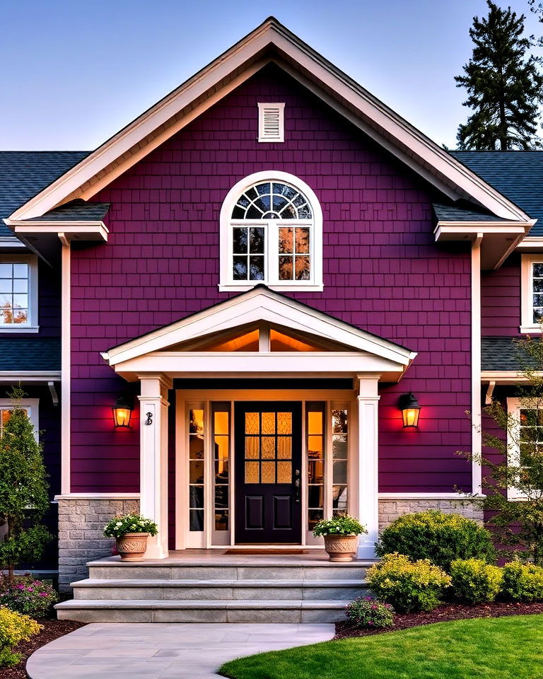 luxurious deep purple siding - 25 House Siding Colors