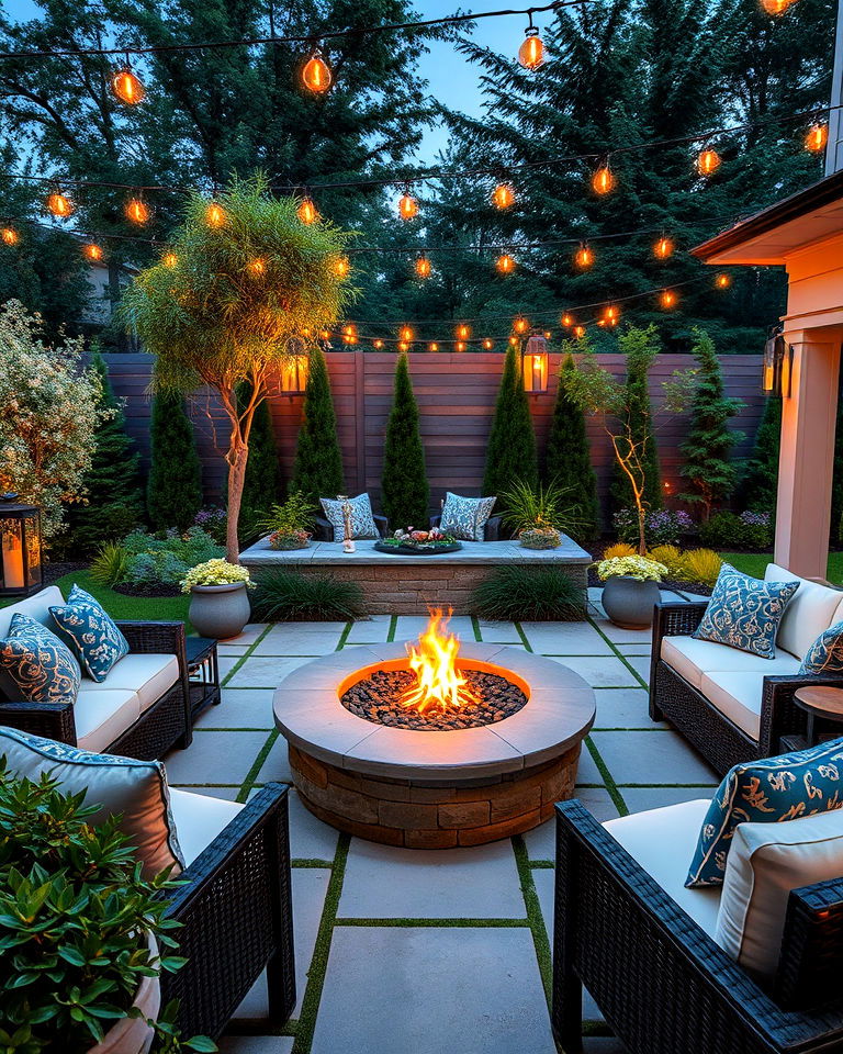 luxurious fire pit garden - 30 Luxury Garden Design Ideas