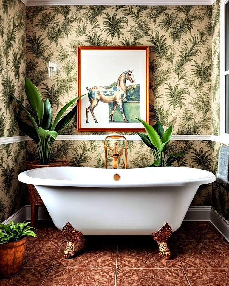 luxurious freestanding bathtub - 20 Maximalist Bathroom Design Ideas