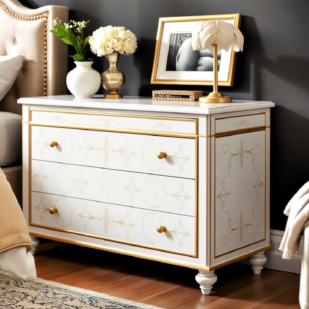 luxurious gold inlaid furniture - 25 Gold Bedroom Ideas