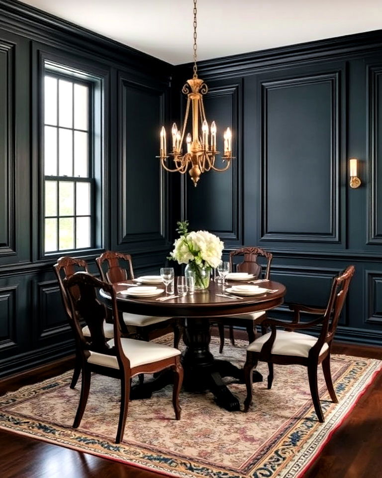 luxurious look raised paneling - 25 Dining Room Wall Paneling Ideas