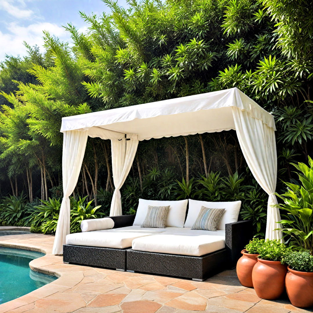 luxurious outdoor lounge bed - 40 Outdoor Seating Ideas