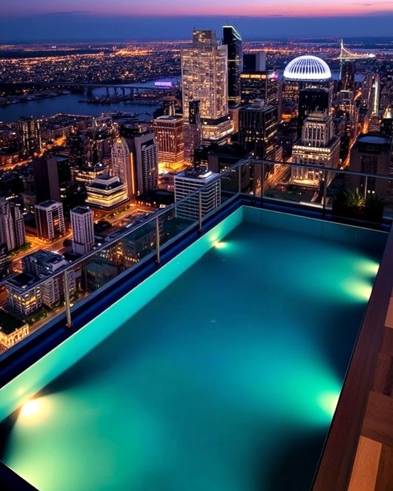 luxurious rooftop infinity pool - 30 Residential Rooftop Design Ideas
