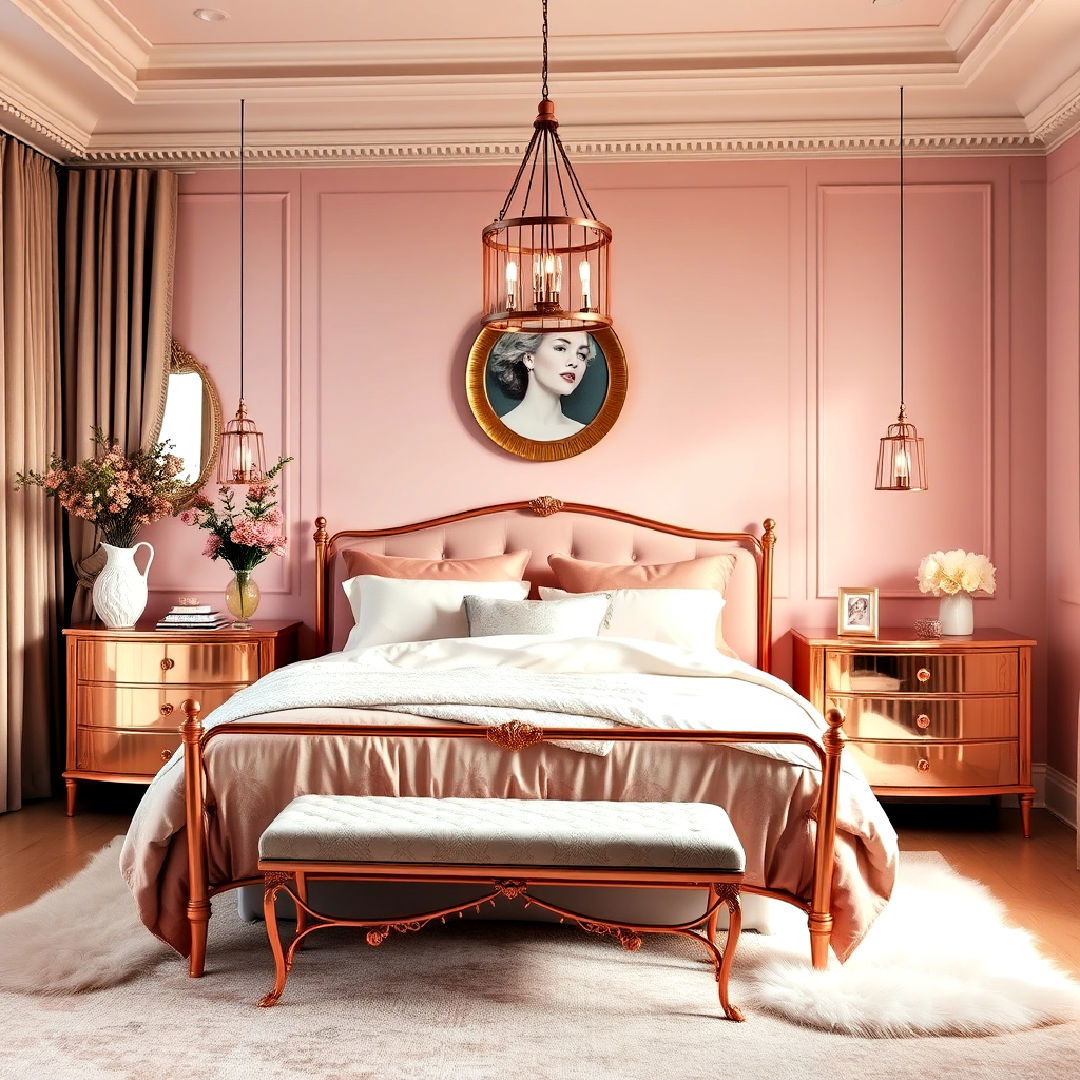 luxurious rose gold and soft pink color palette - 40 Warm Color Palettes for Every Room in the House