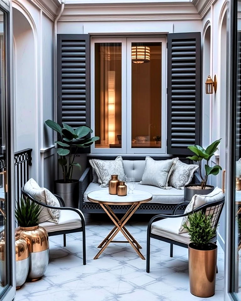 luxurious small french balcony - 25 French Balcony Ideas