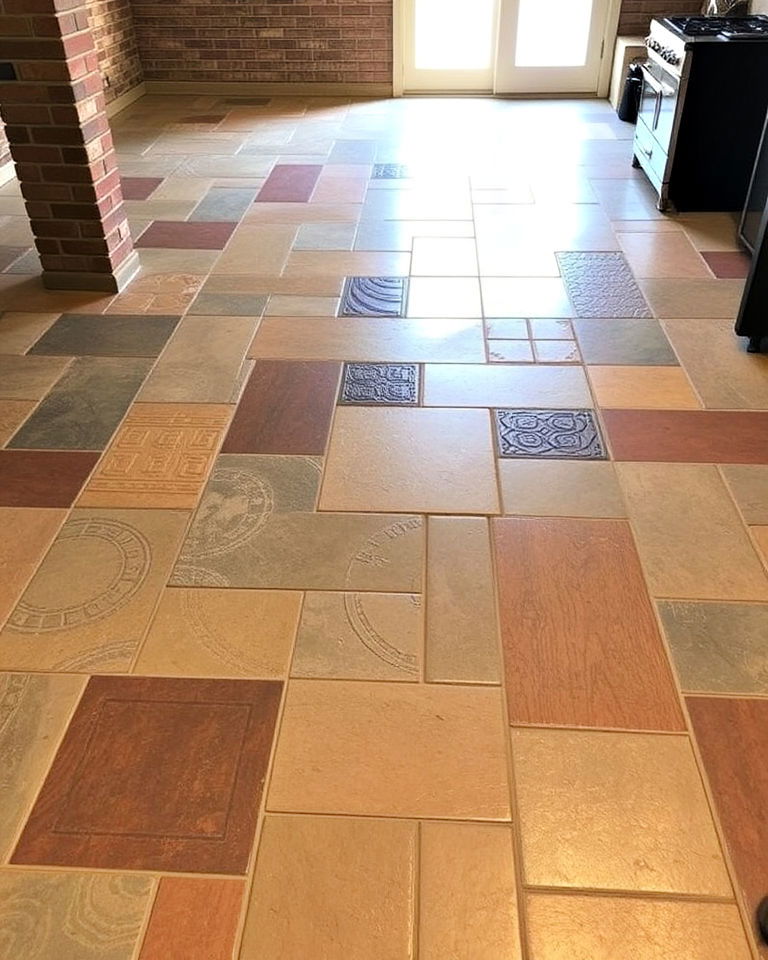 luxurious stamped concrete floor - 20 Concrete Basement Floor Ideas