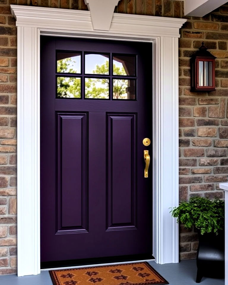 luxury aubergine front door - 20 Purple Front Door Ideas