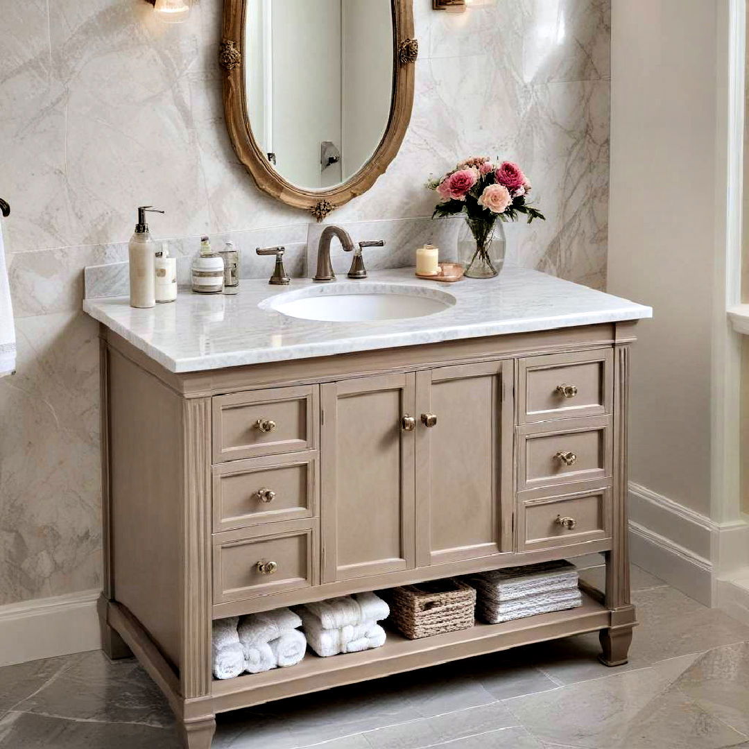luxury marble top vanity - 40 Bathroom Vanity Ideas