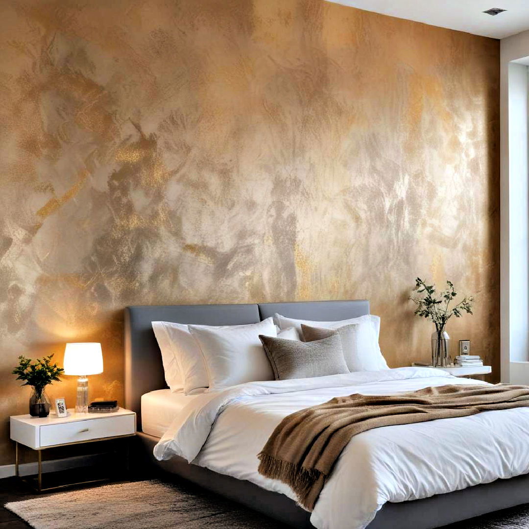 luxury metallic accent wall - 25 Accent Wall Ideas