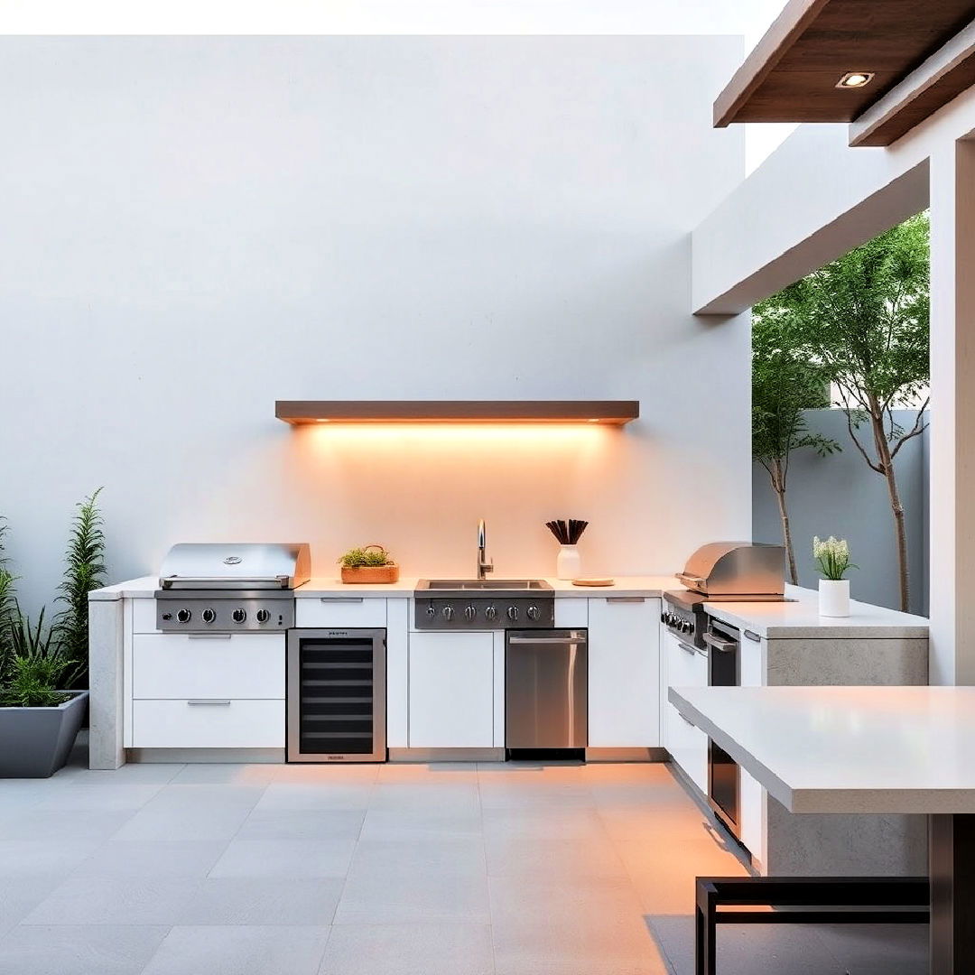 luxury modern minimalist outdoor kitchen - 20 Luxury Outdoor Kitchen Ideas