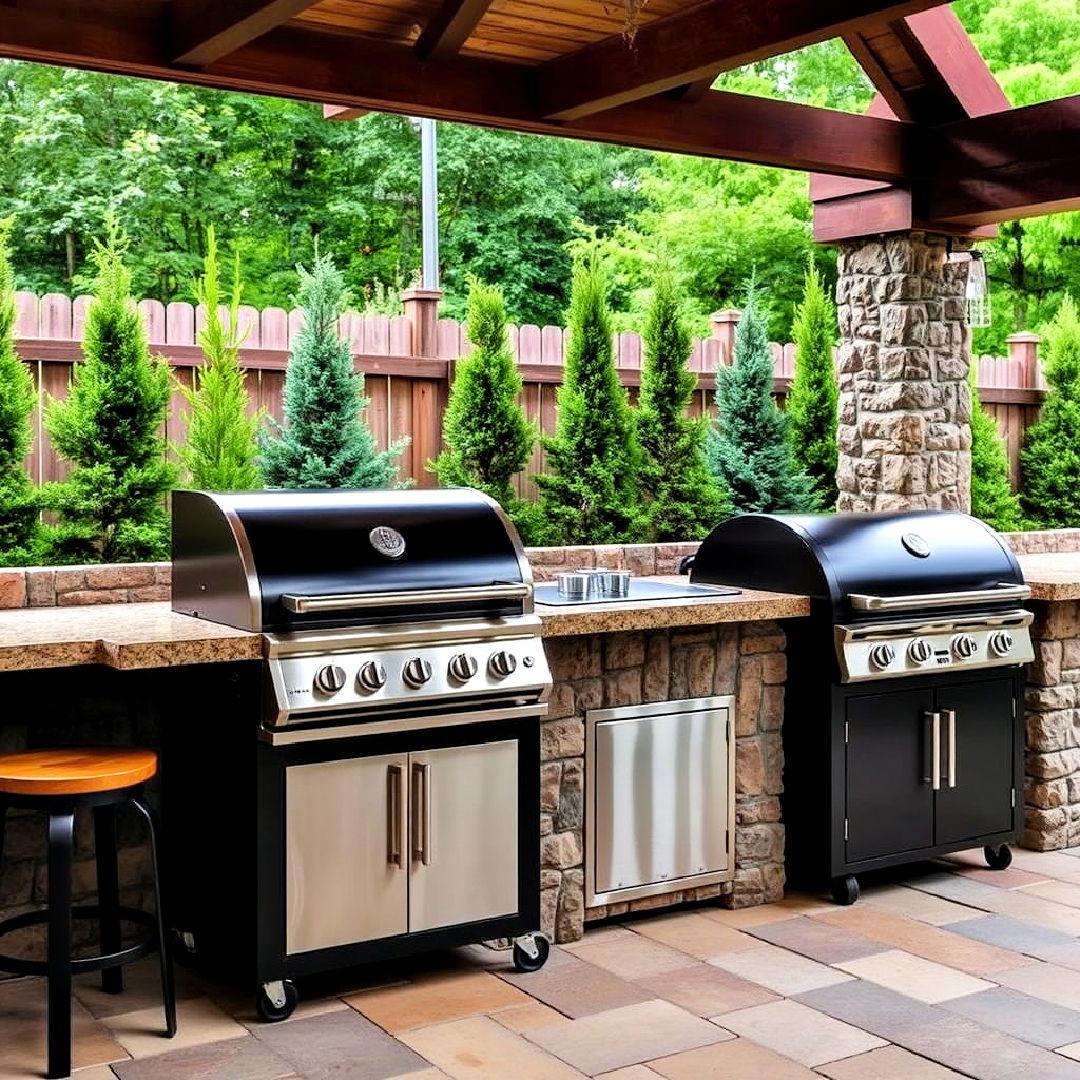 luxury outdoor kitchen with a smoker - 20 Luxury Outdoor Kitchen Ideas