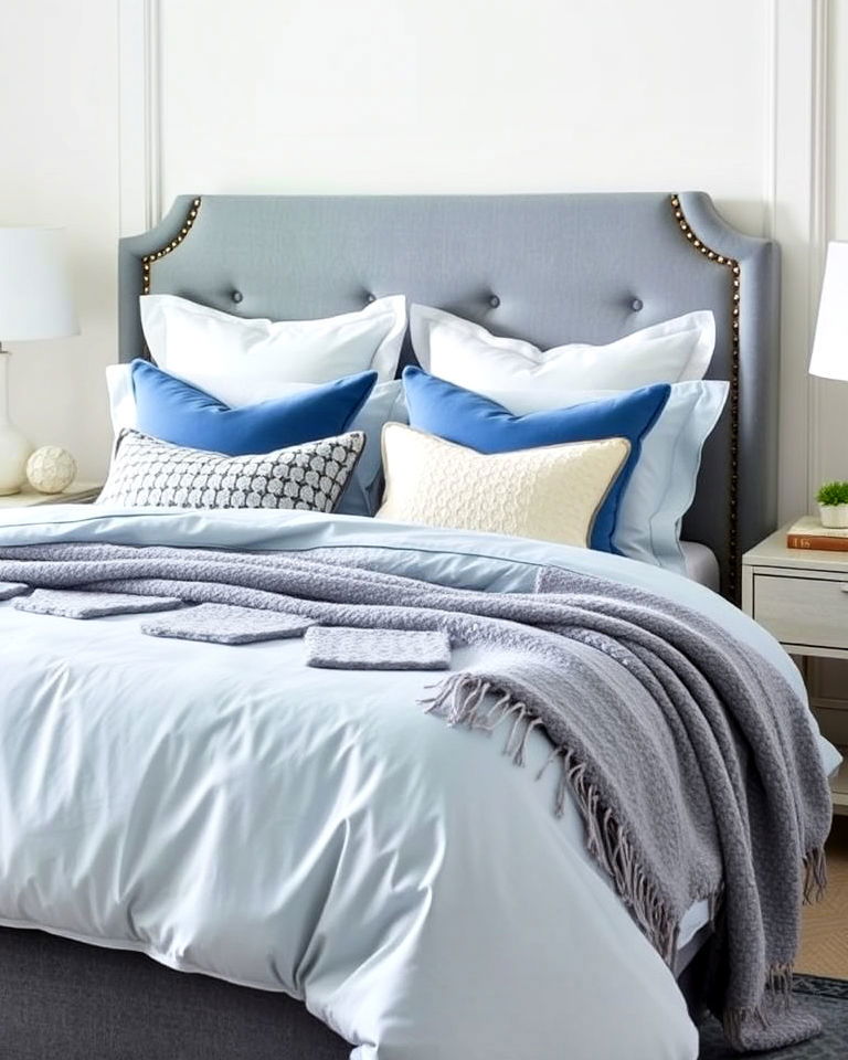 luxury sky blue bedding - 25 Luxury Blue Bedroom Ideas
