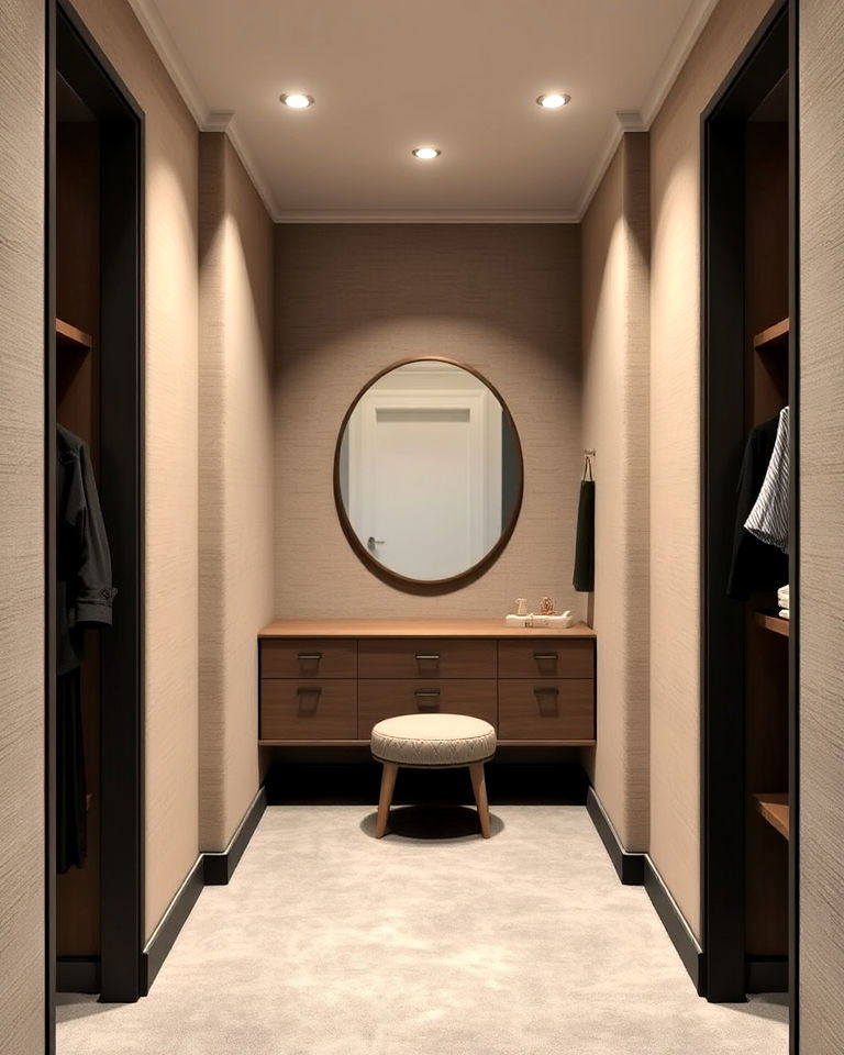 luxury upholstered walls - 30 Dressing Room Ideas