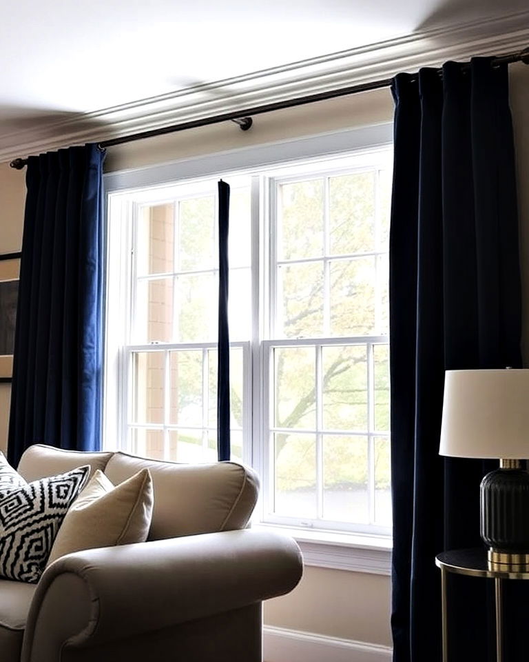 luxury velvet curtains for farmhouse window - 40 Farmhouse Window Treatment Ideas