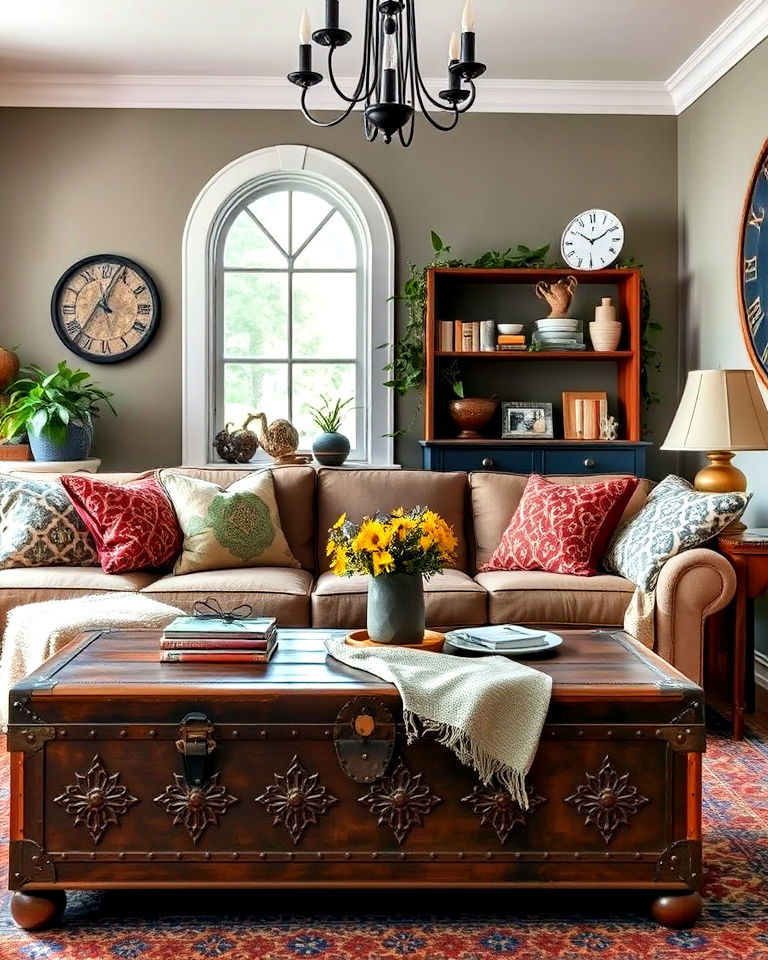 magical charm with hidden storage trunk - 30 Witchy Living Room Ideas