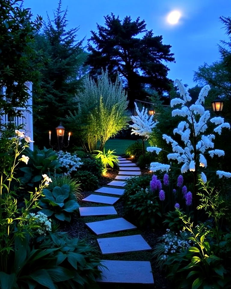 magical retreat with moonlit garden - 25 Aesthetic Garden Ideas