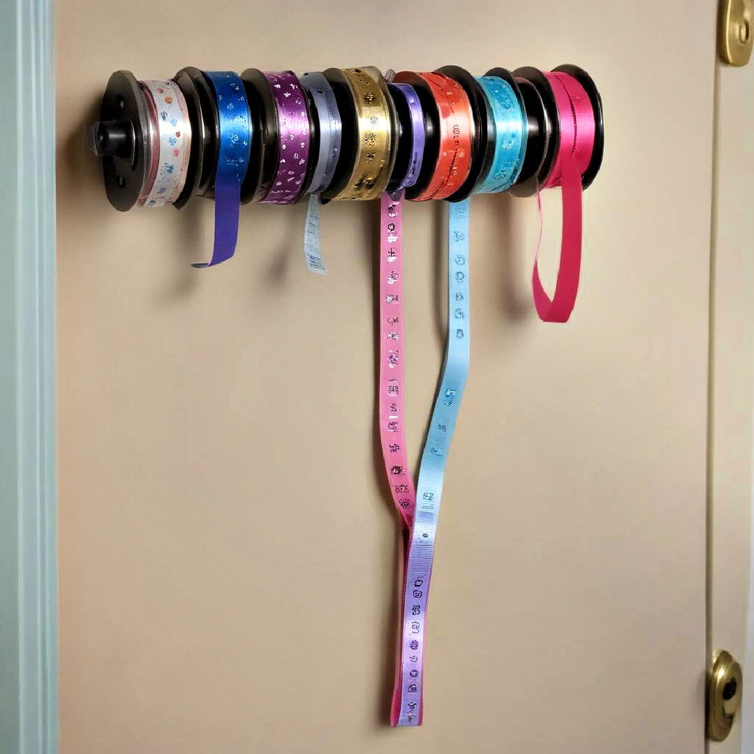 magnetic strip holder for ribbon storage - 15 Ribbon Storage Ideas