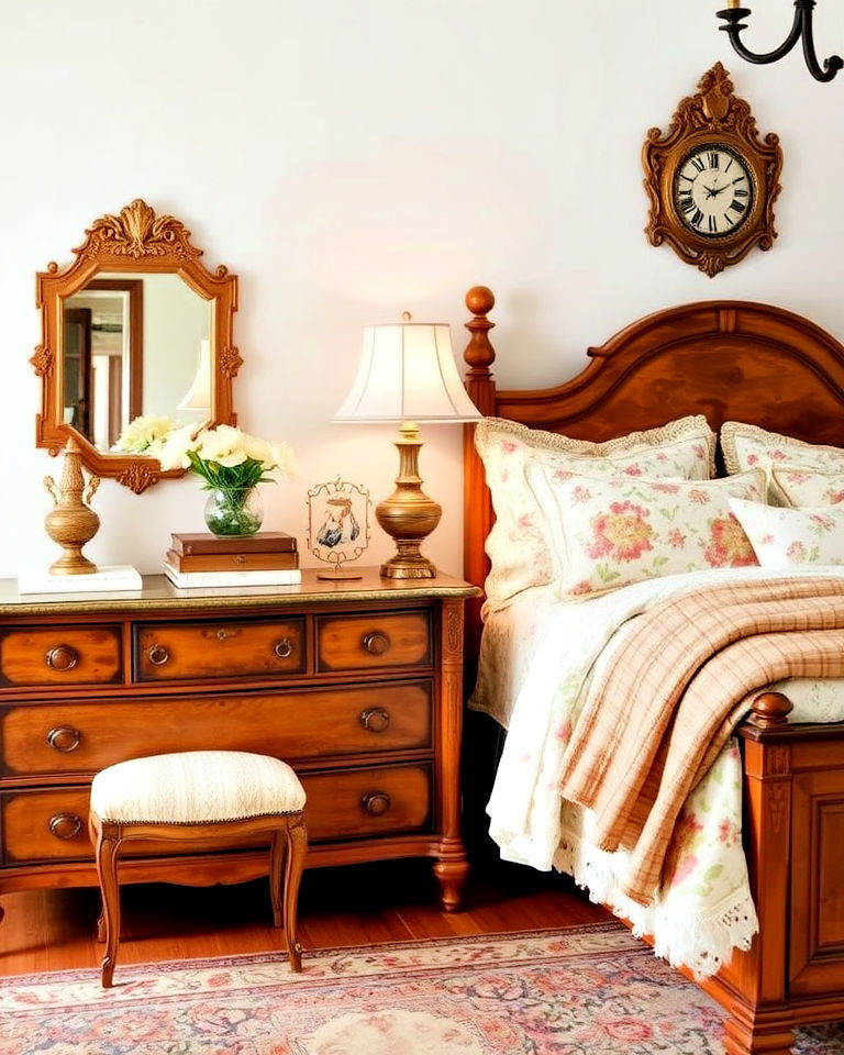 magnolia bedroom with vintage inspired elegance - 20 Magnolia Bedroom Ideas