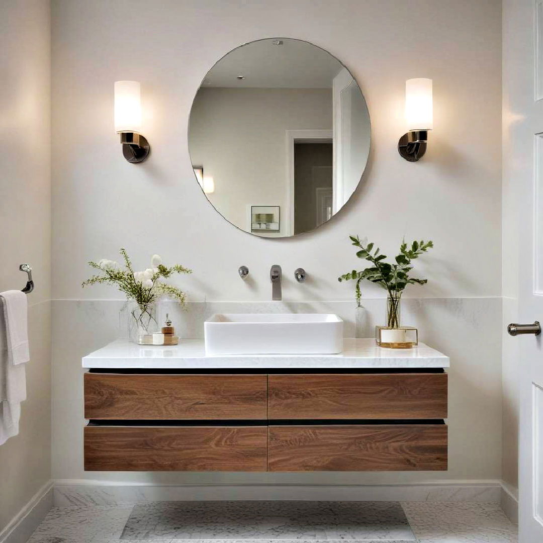 make it float - 40 Bathroom Vanity Ideas